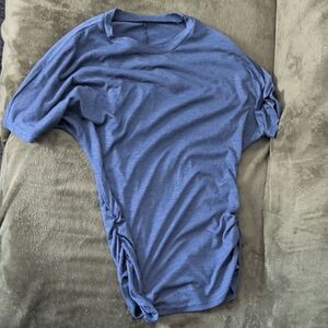 Casual Blue Short Sleeve Women's Tee